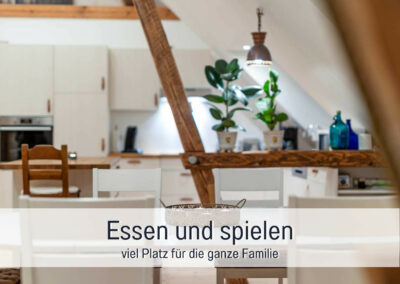wohnwerth.de Traumferienwohnung Ostsee Ferienloft Sternenblick Essen spielen
