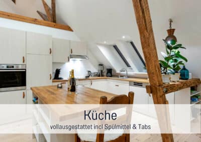wohnwerth.de Traumferienwohnung Ostsee Ferienloft Sternenblick Küche