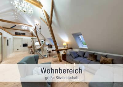 wohnwerth.de Traumferienwohnung Ostsee Ferienloft Sternenblick Wohnbereich