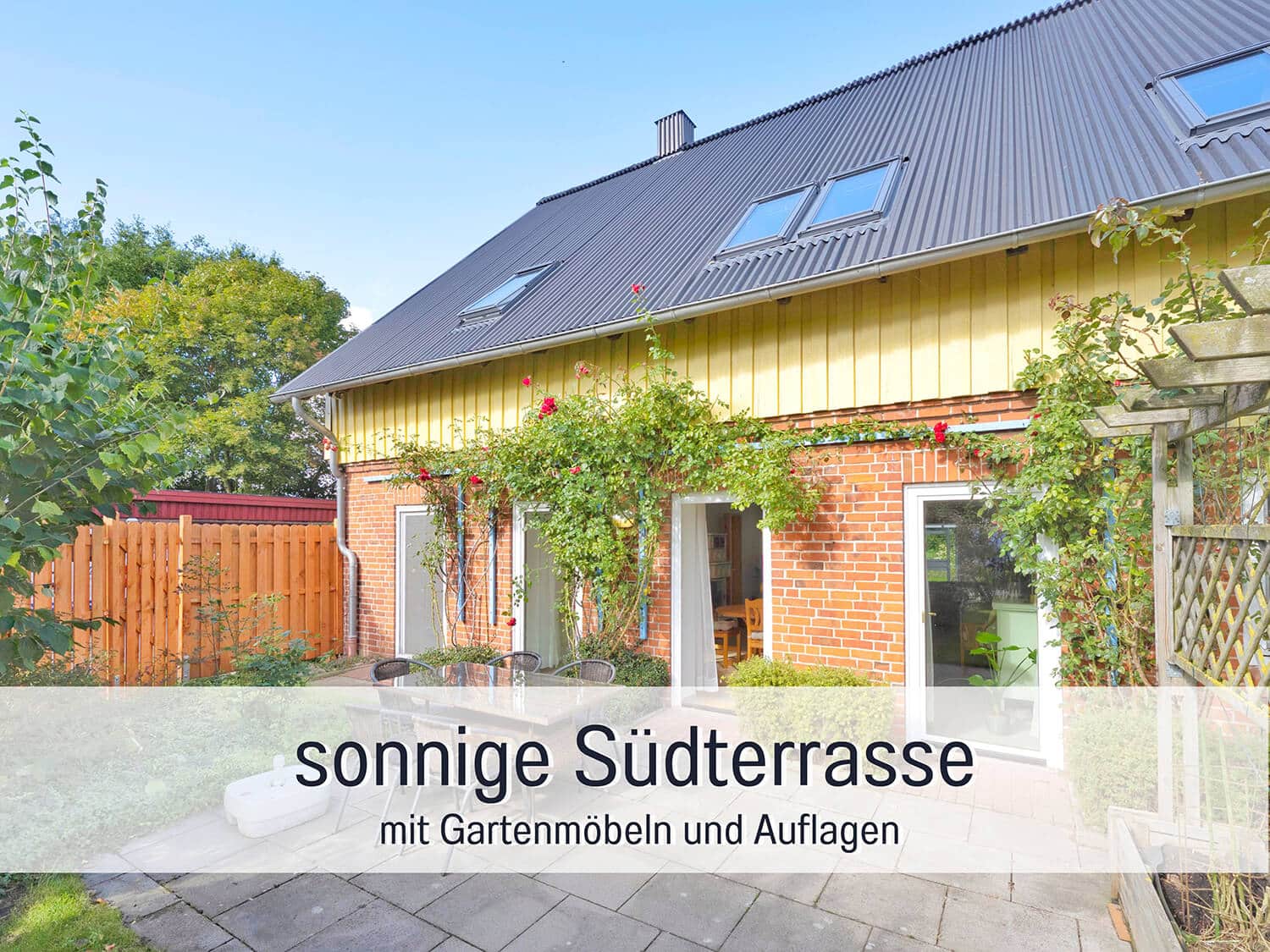 Weitezeit Traumferienwohnung Ostsee Ferienwohnung Lichtinsel Südterrasse